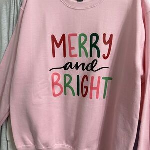 Pink 'Merry and Bright' Sweatshirt